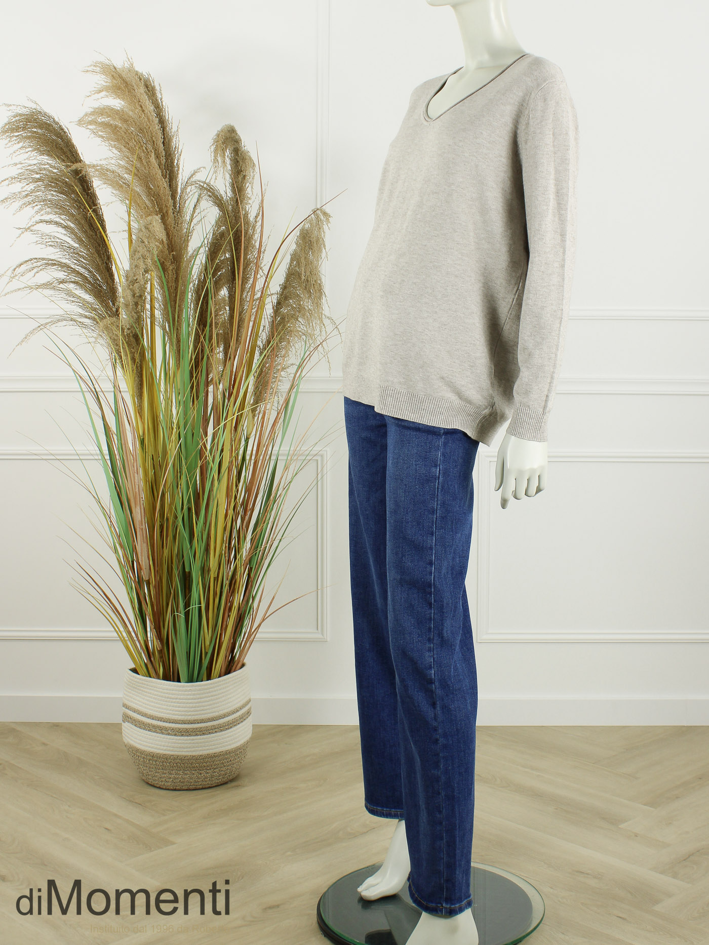 Fijn Brei Top Mabel - Beige Melee