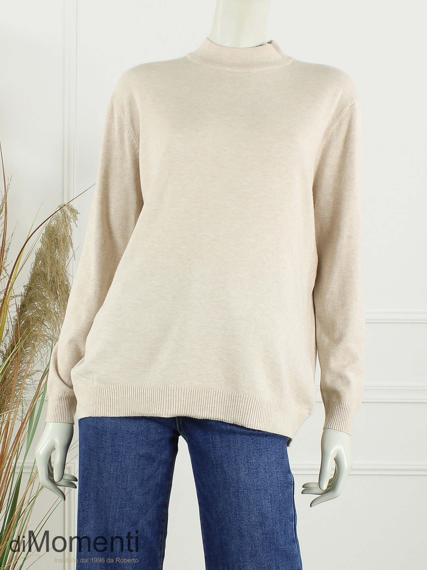 Fijn Brei Top Melly - Licht Beige Melee