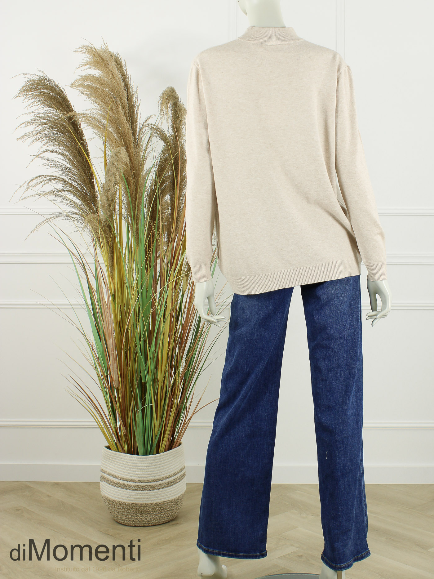 Fijn Brei Top Melly - Licht Beige Melee