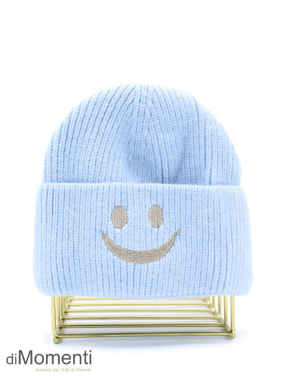 Muts Smiley - Licht Blauw
