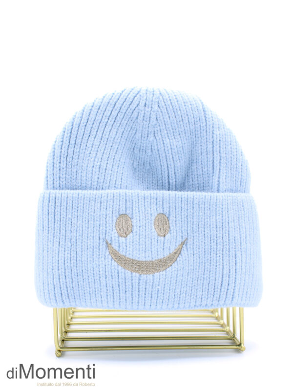 Muts Smiley - Licht Blauw