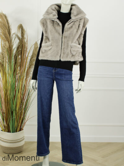 Faux Fur Gilet Tess - Licht Grijs