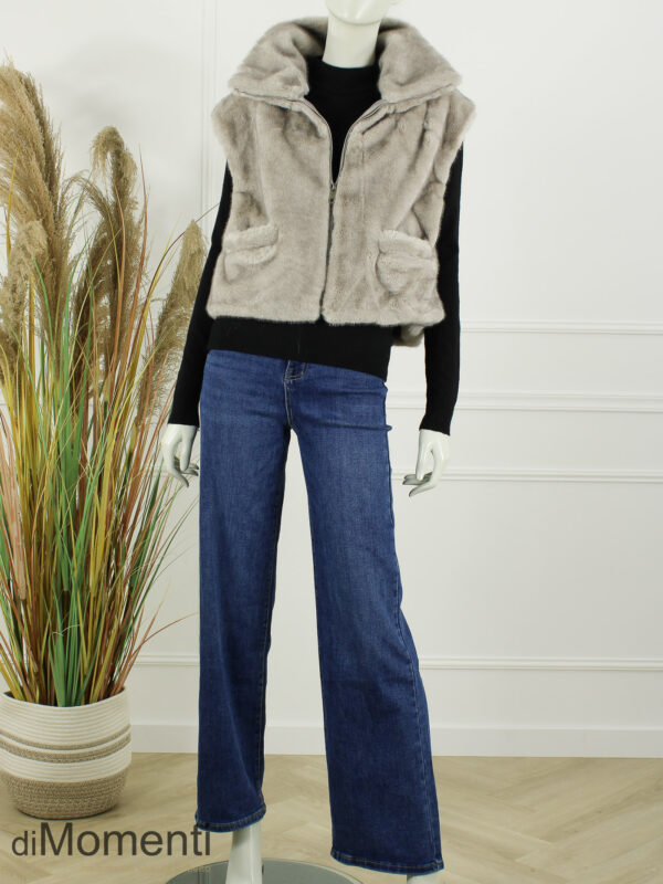 Faux Fur Gilet Tess - Licht Grijs