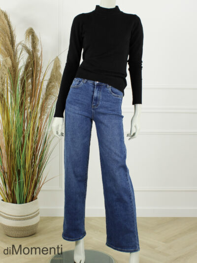 Goodies Wide Leg Stretch Jeans - Blauw