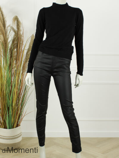Goodies Skinny Jeans Leather look - Zwart