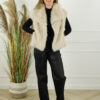 Faux Fur Gilet Olivia - Beige
