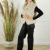 Faux Fur Gilet Olivia - Beige