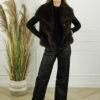 Faux Fur Gilet Olivia - Coffee