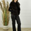 Faux Fur Gilet Olivia - Coffee