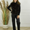 Faux Fur Gilet Olivia - Coffee