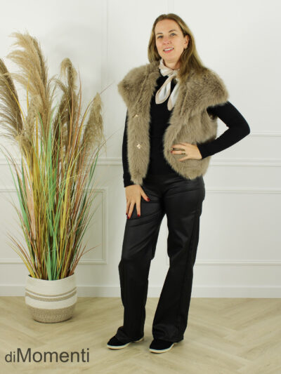 Faux Fur Gilet Olivia - Taupe