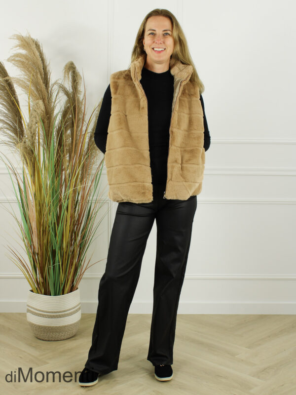Faux Fur Gilet Florence - Camel