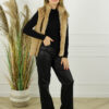 Faux Fur Gilet Florence - Camel