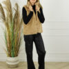 Faux Fur Gilet Florence - Camel