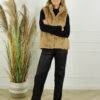 Faux Fur Gilet Florence - Camel