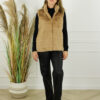 Faux Fur Gilet Florence - Camel