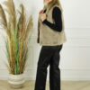 Faux Fur Gilet Florence - Taupe
