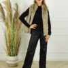 Faux Fur Gilet Florence - Taupe