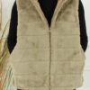Faux Fur Gilet Florence - Taupe