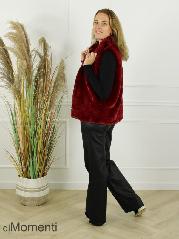 Faux Fur Gilet Florence - Bordeaux