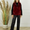 Faux Fur Gilet Florence - Bordeaux