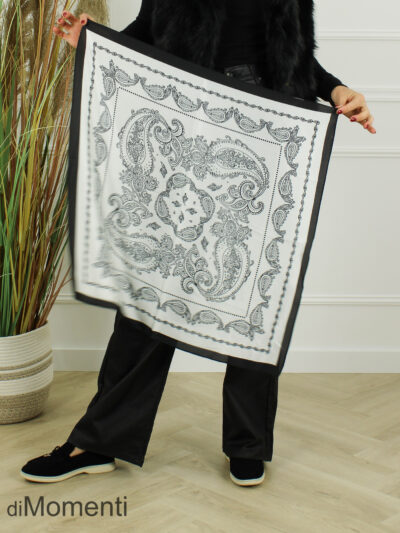 Sjaal Paisley - Zwart