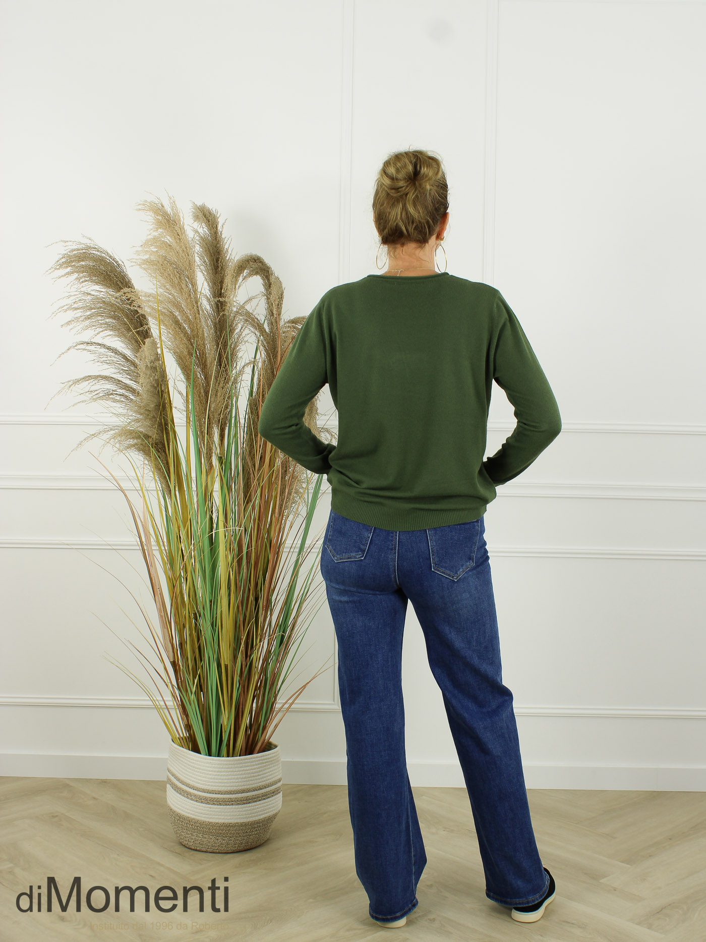 Fijn Brei Top Alice - Army Groen