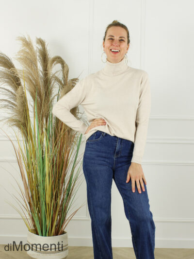 Fijn Brei Top Jasmina - Licht Beige Melee