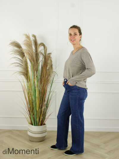 Fijn Brei Top Mabel - Taupe Melee