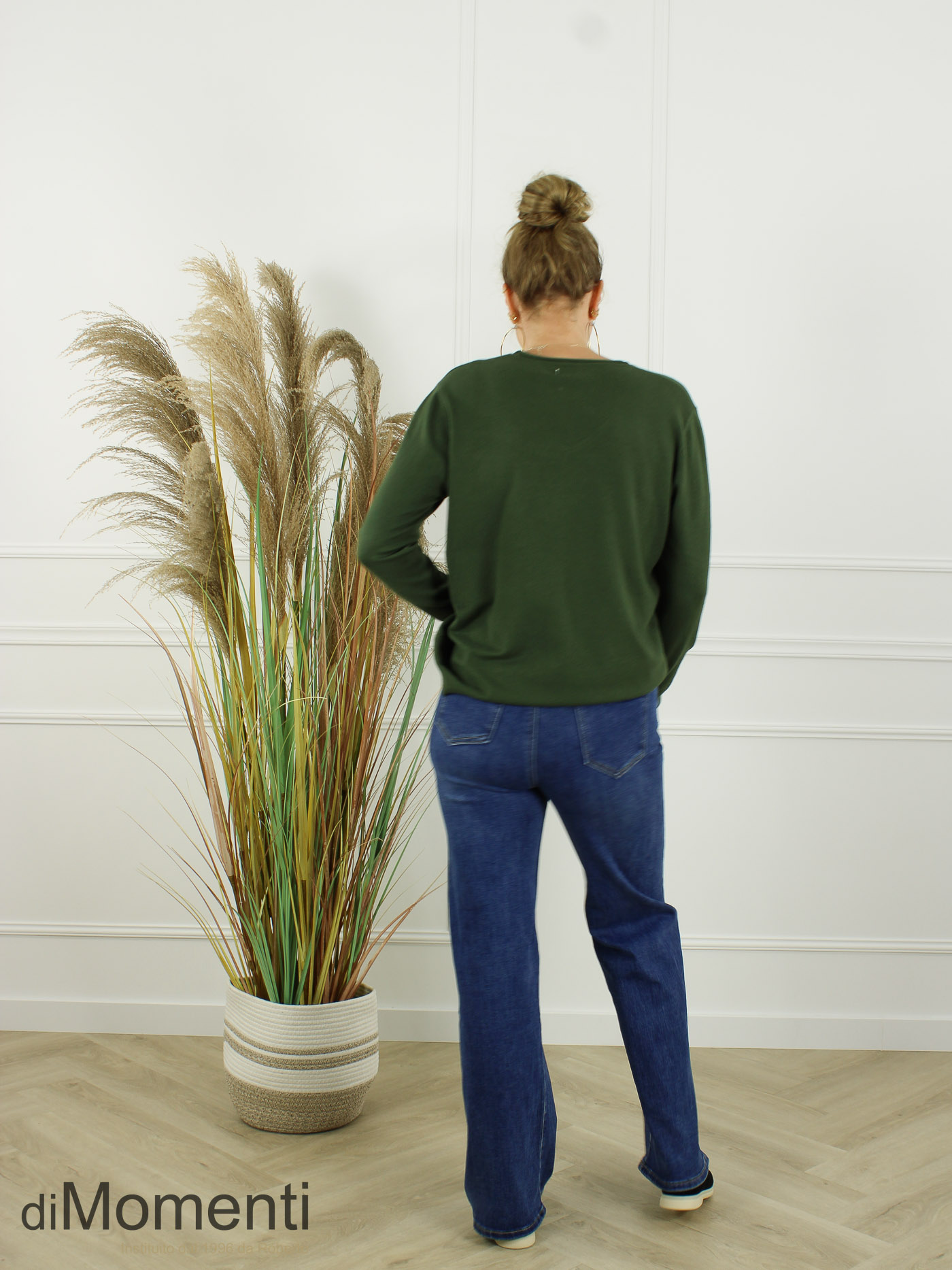 Fijn Brei Top Mabel - Army Groen