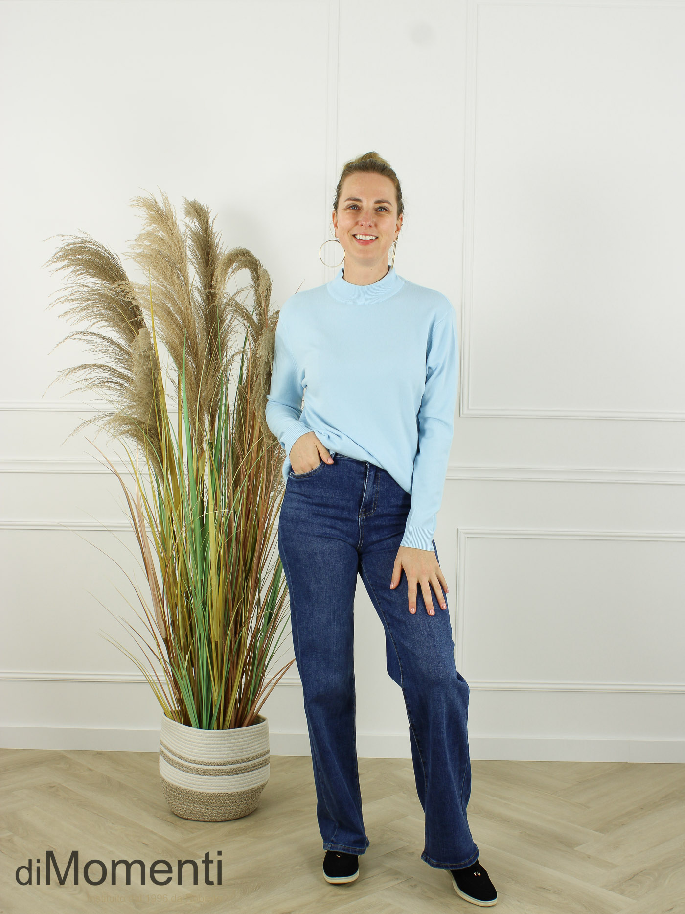 Fijn Brei Top Melly - Licht Blauw