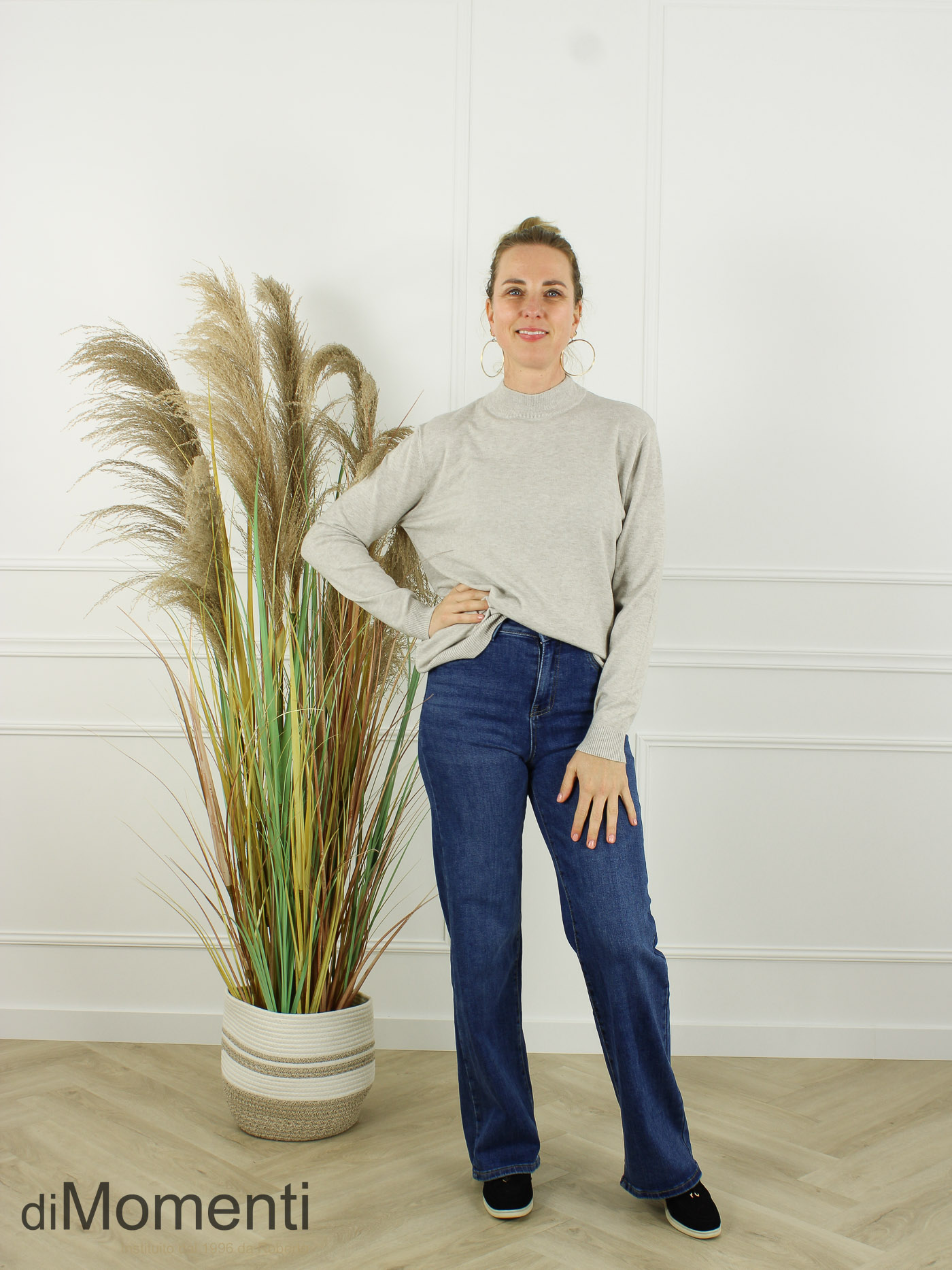 Fijn Brei Top Melly - Beige Melee