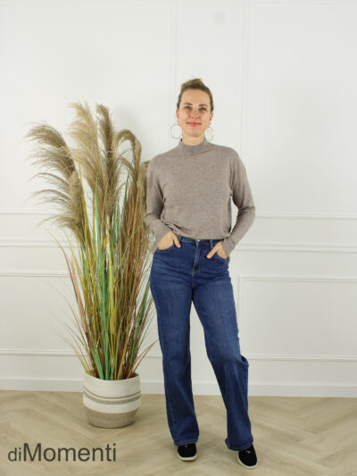 Fijn Brei Top Melly - Taupe Melee