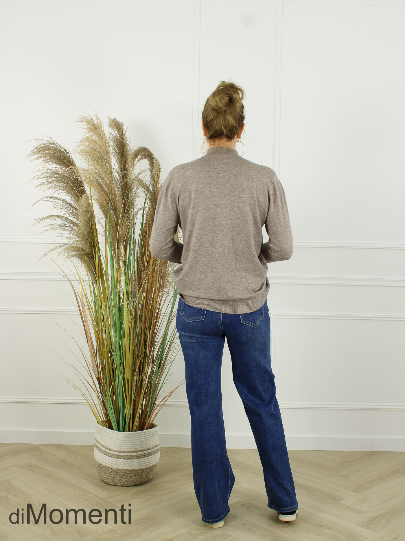 Fijn Brei Top Melly - Taupe Melee