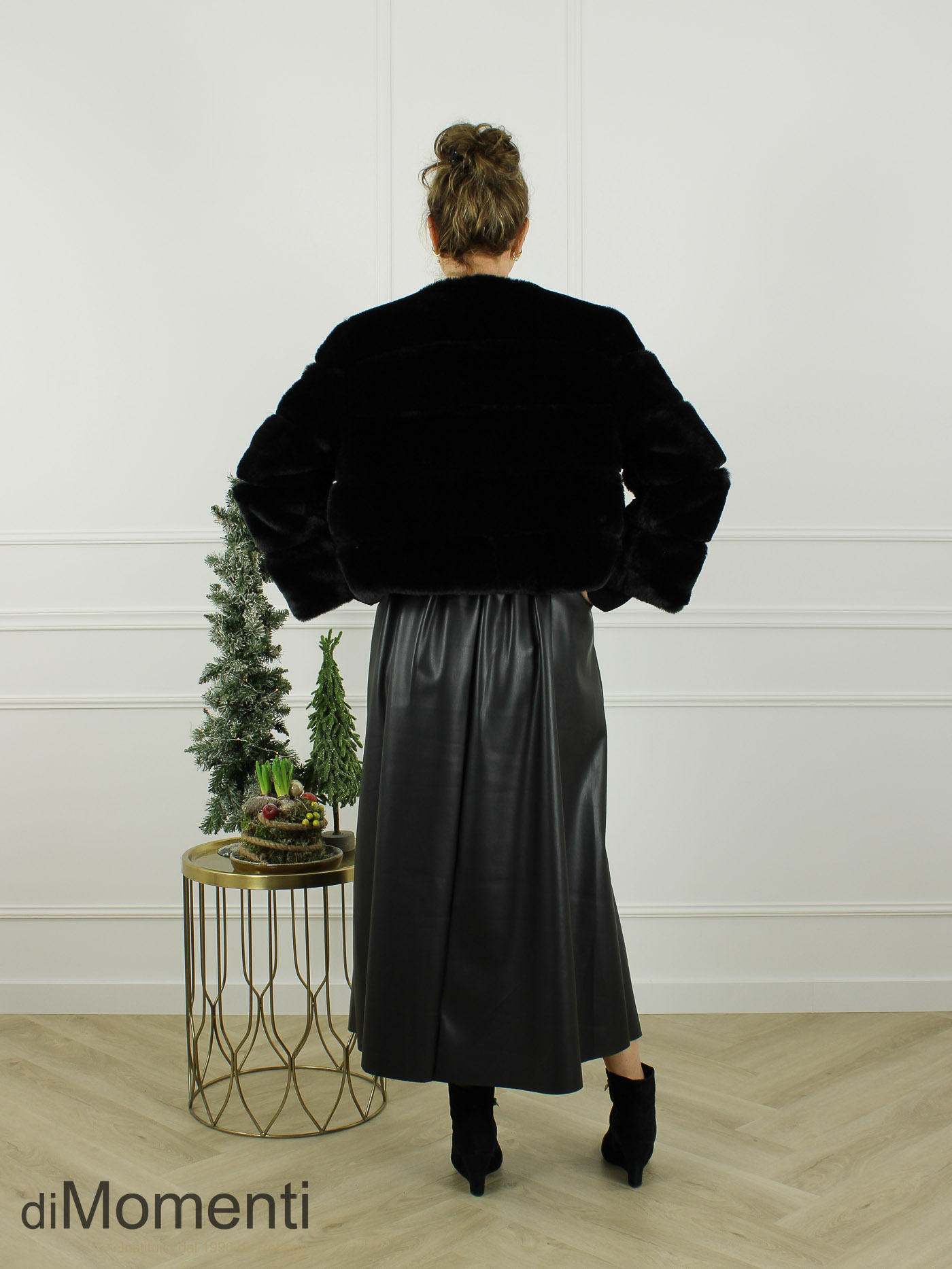 Faux fur Bolero Chloe - Zwart