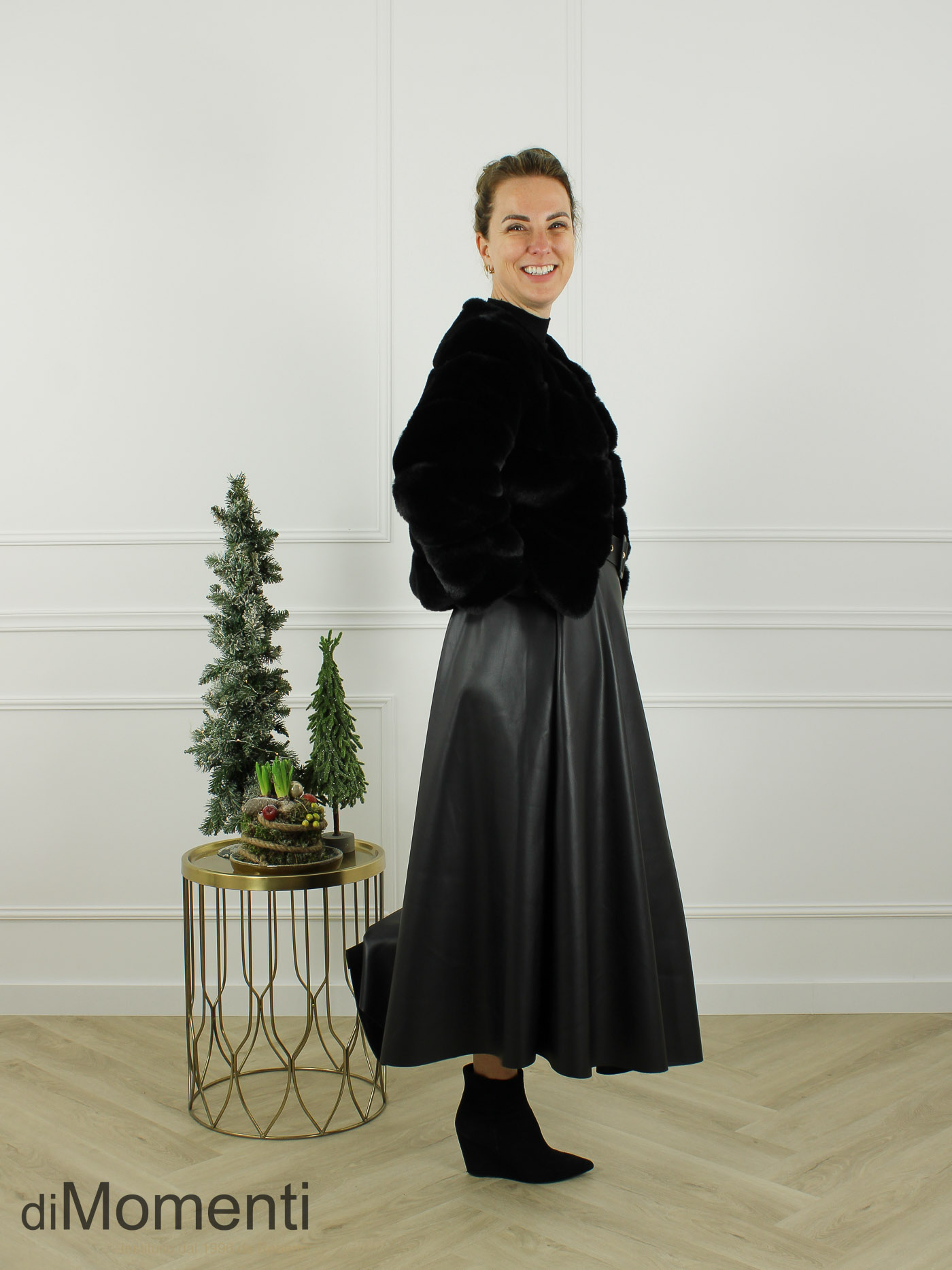 Faux fur Bolero Chloe - Zwart