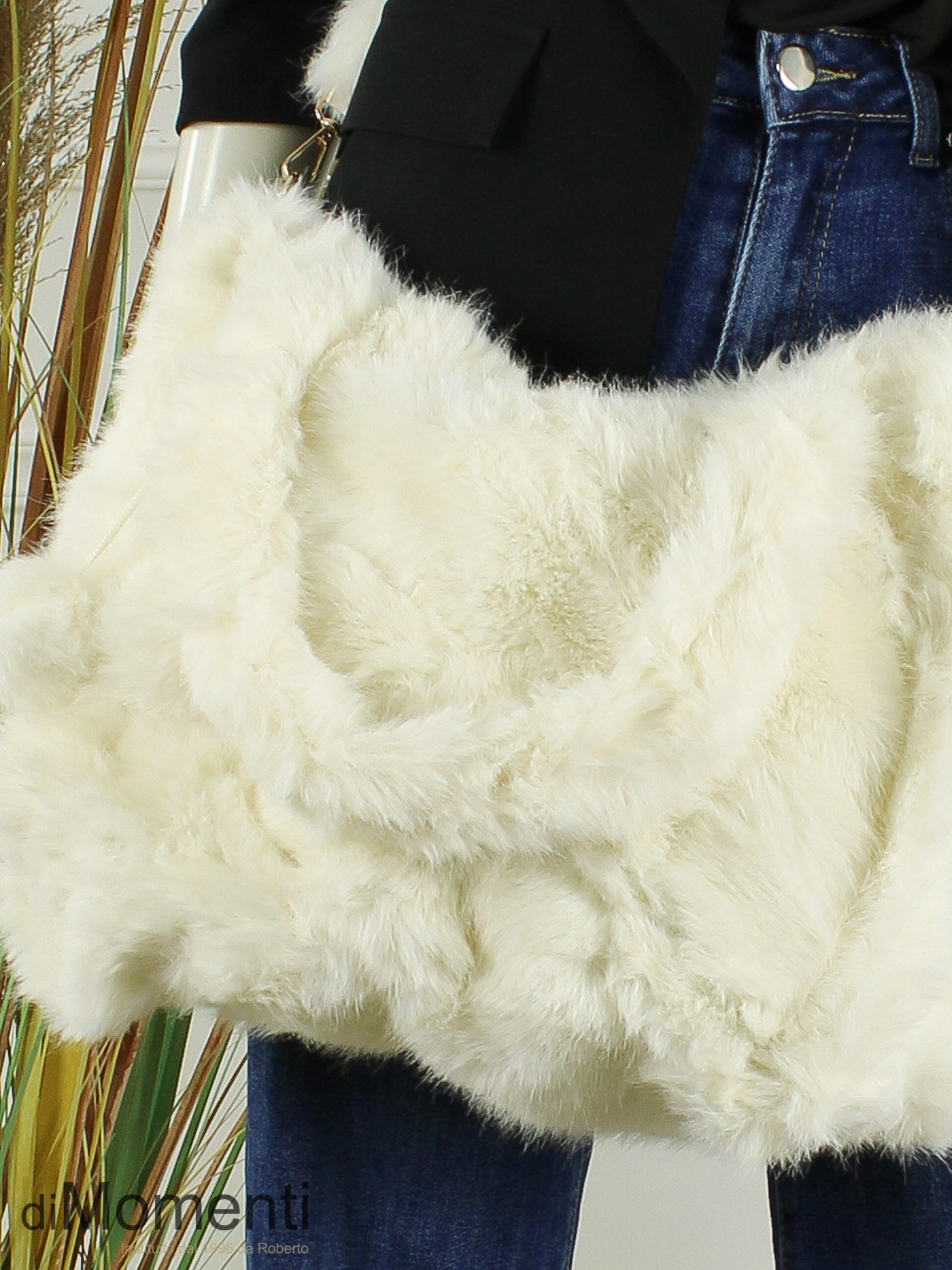 Faux Fur Tas Fox - Off White