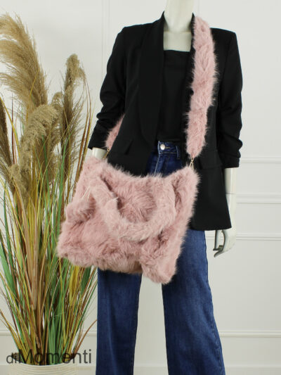 Faux Fur Tas Fox - Roze