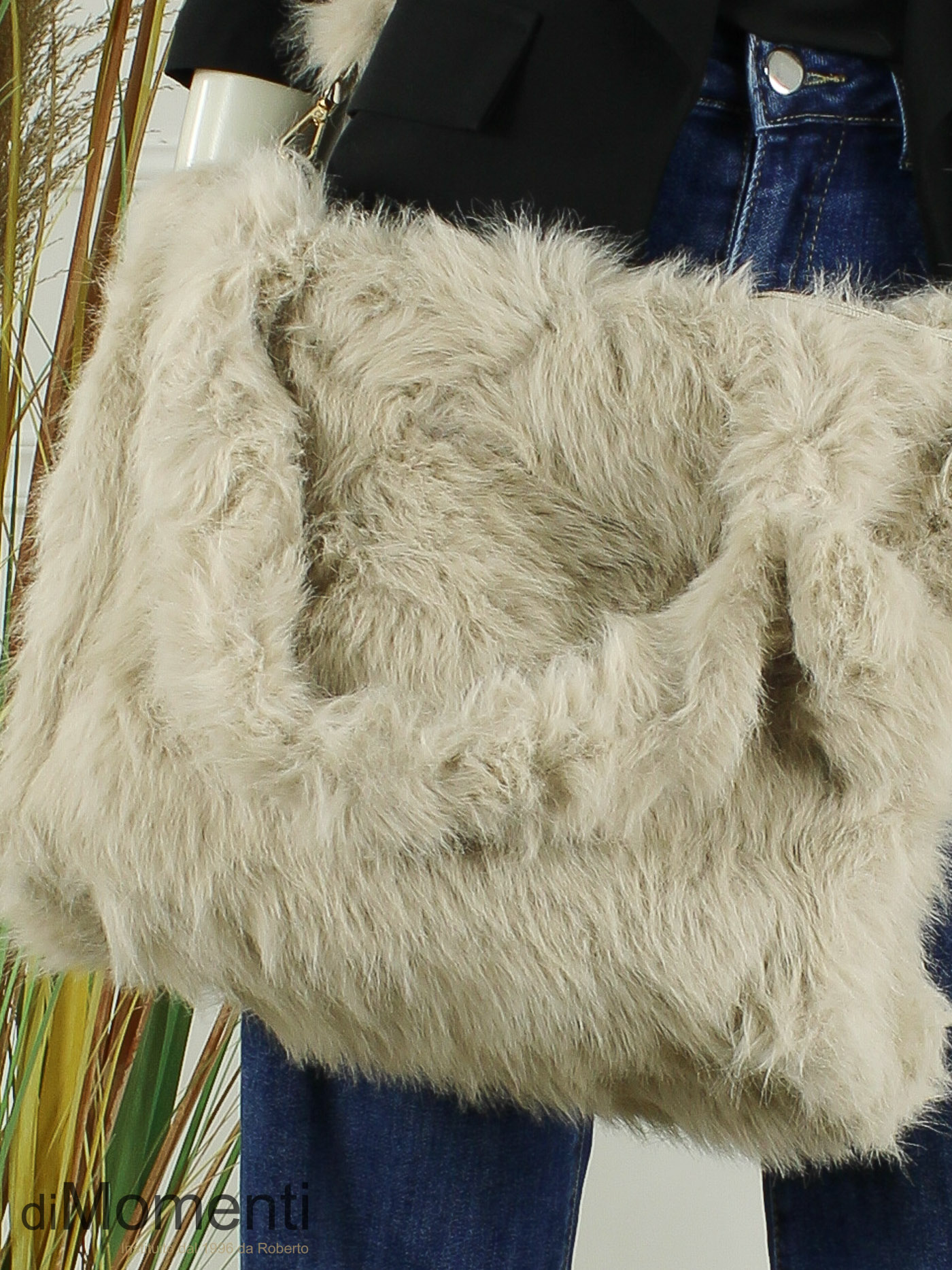 Faux Fur Tas Fox - Taupe