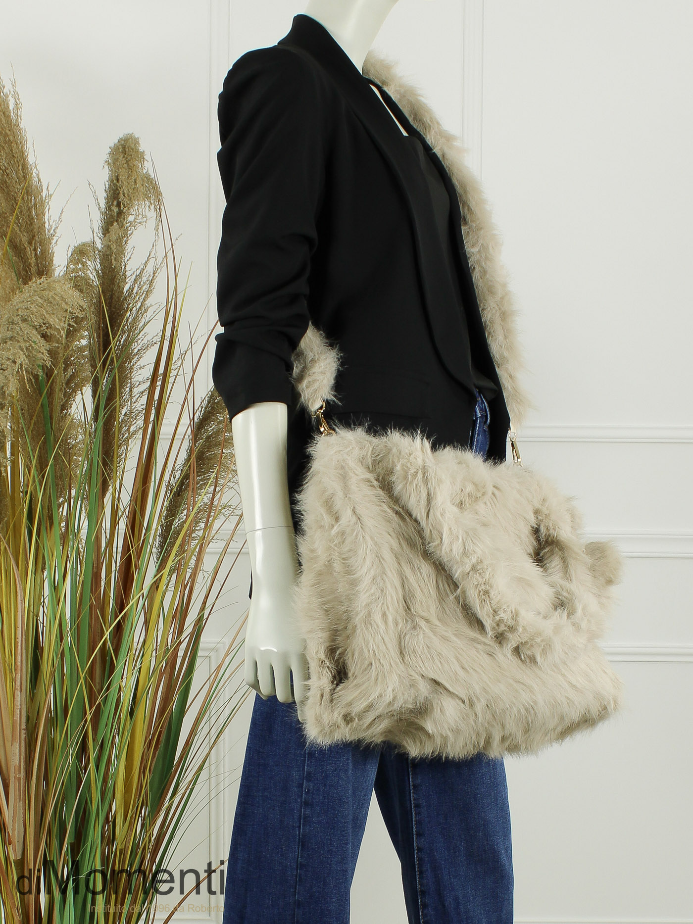 Faux Fur Tas Fox - Taupe
