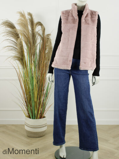 Faux Fur Gilet Florence - Poeder Roze