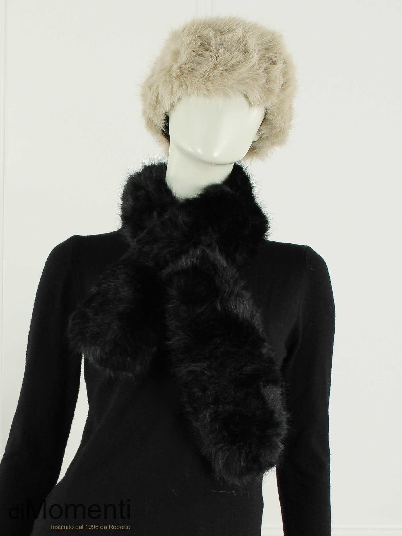 Faux fur Haarband Fluffy - Taupe
