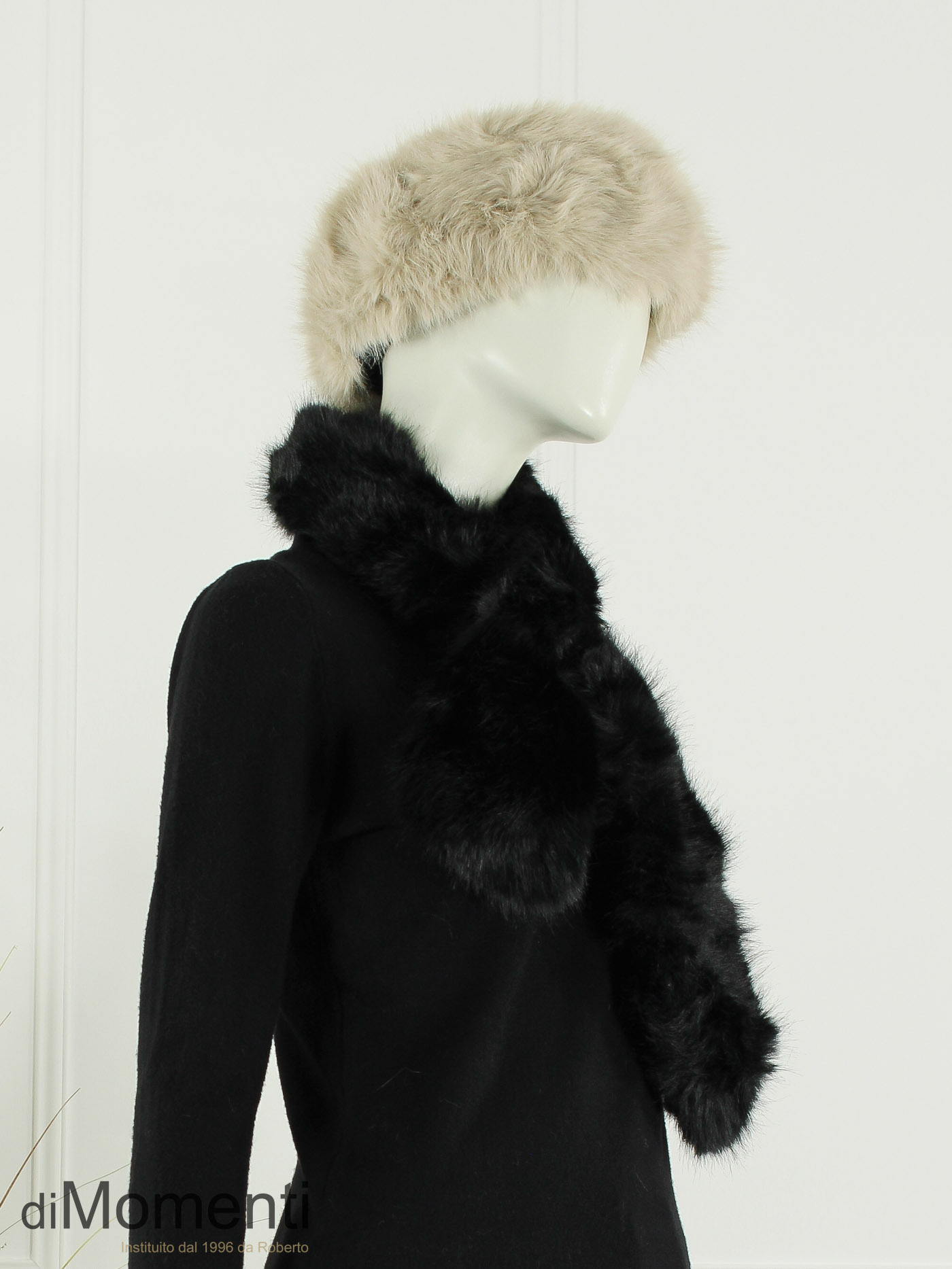 Faux fur Haarband Fluffy - Taupe