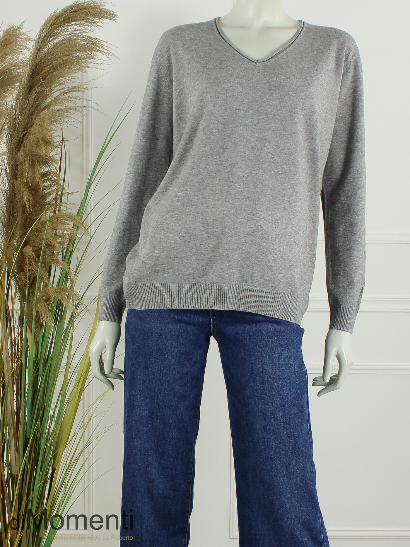 Fijn Brei Top Mabel - Grijs Melee