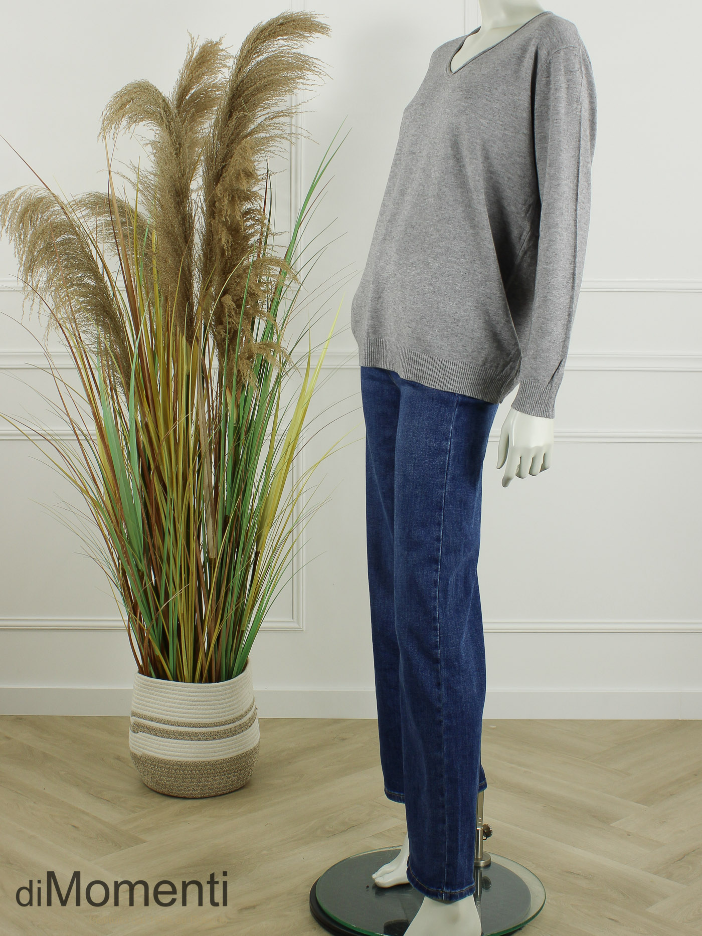 Fijn Brei Top Mabel - Grijs Melee