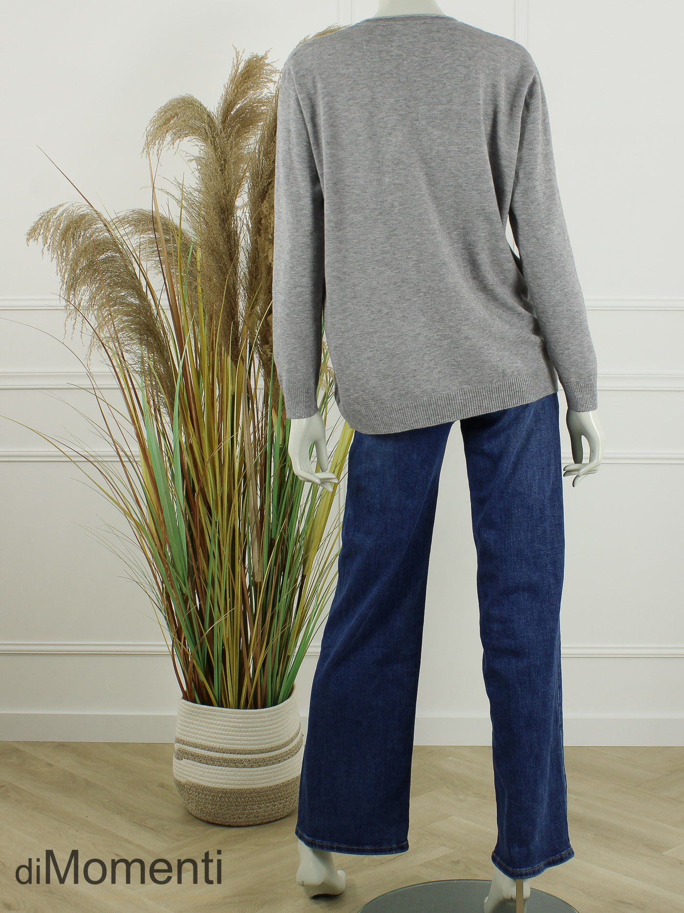 Fijn Brei Top Mabel - Grijs Melee