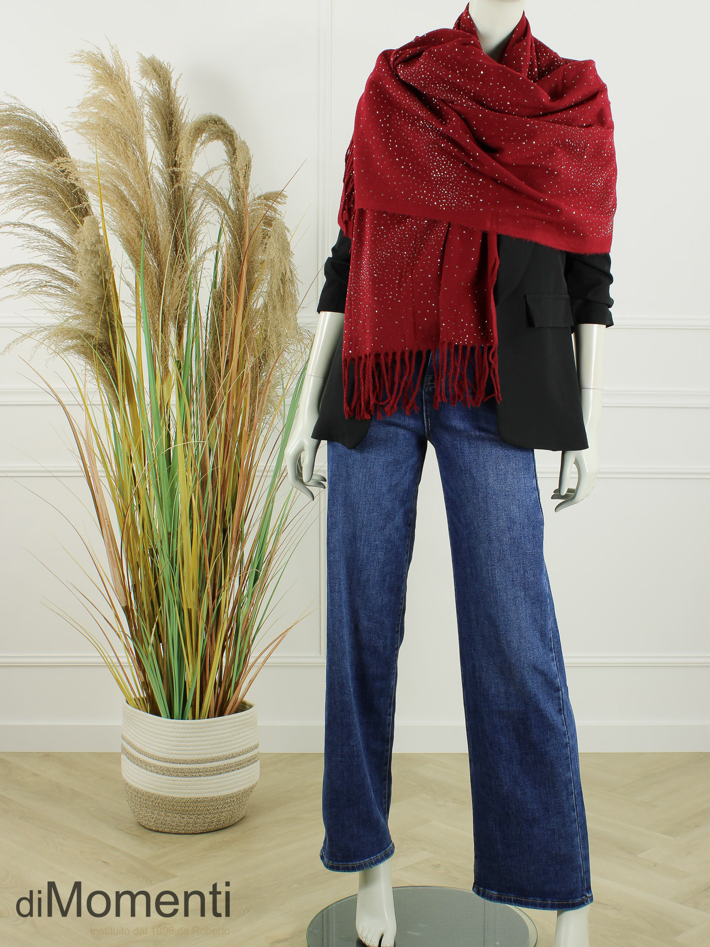 Sjaal Belle - Wijnrood