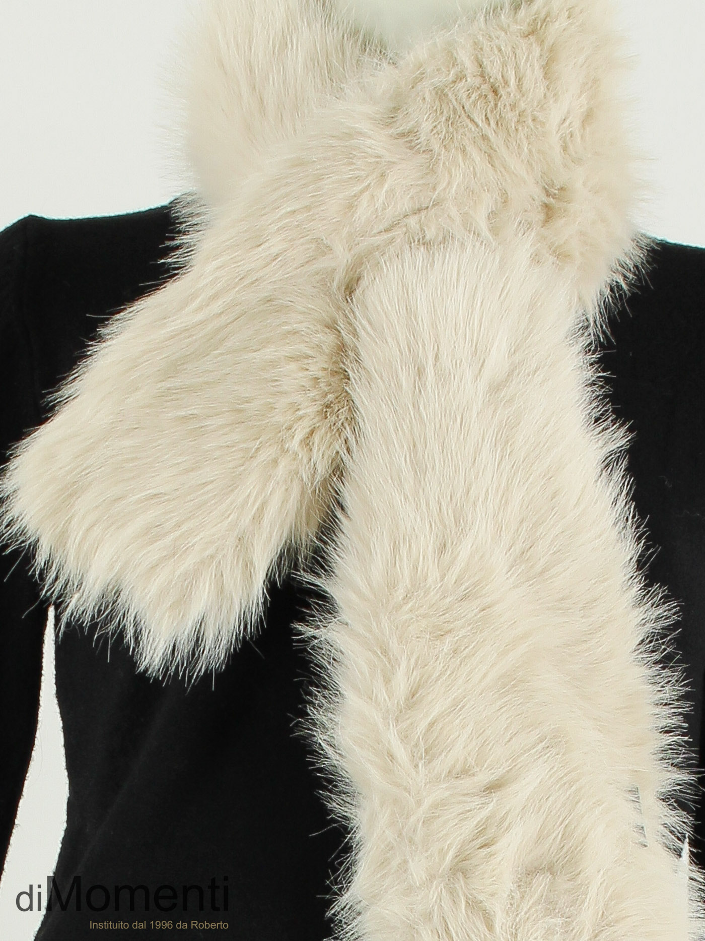 Faux Fur pull-through Sjaal Blanche - Beige