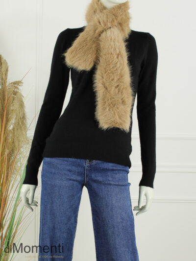 Faux Fur pull-through Sjaal Blanche - Camel