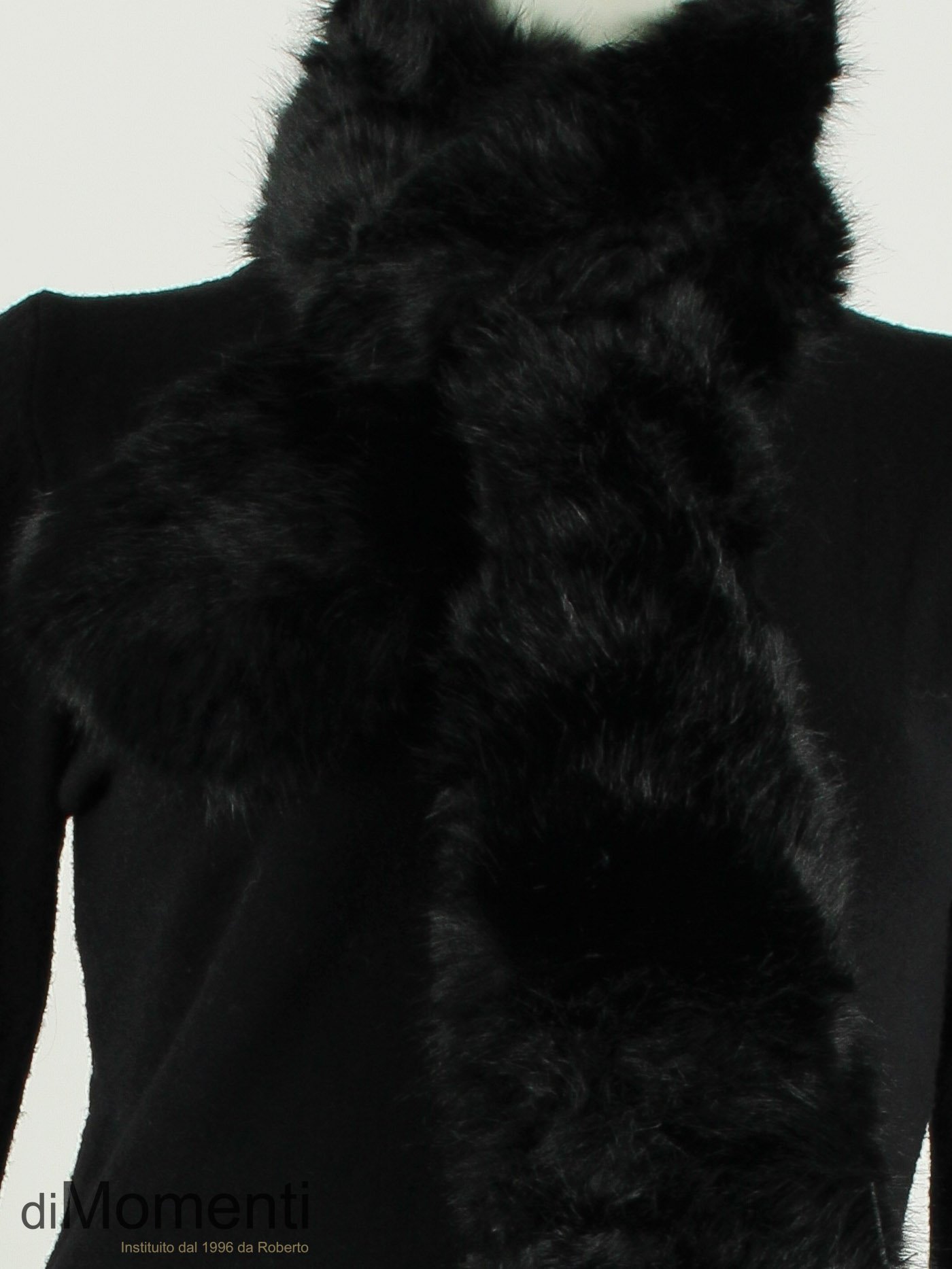 Faux Fur pull-through Sjaal Blanche - Zwart